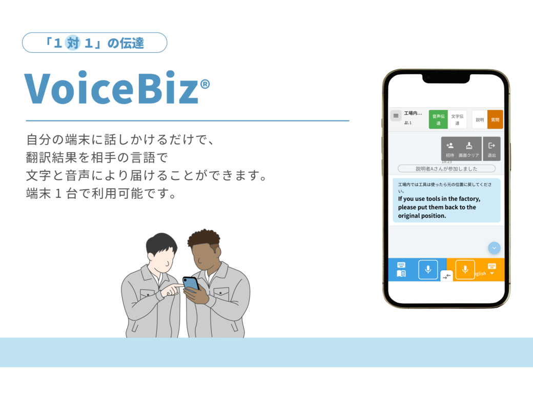 外国人労働者対応 自動通訳システム「VoiceBiz®」／「VoiceBiz® Remote」｜TOPPAN
