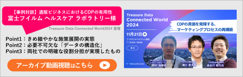 「【アーカイブ視聴可能】『Treasure Data Connected World 2024』登壇TOPPANセッション〈CDPの真価を発揮する、マーケティングプロセスの再構築〉のバナー画像