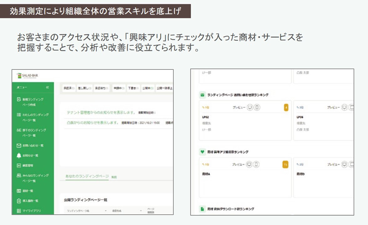 効果測定により組織全体の営業スキルを底上げ