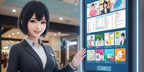 ショッピングモールにおけるAI接客